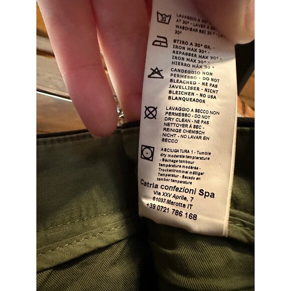 Department Five Mens George Trousers Army Green Slim Fit Size 30 Made In Italy - Picture 5 of 8